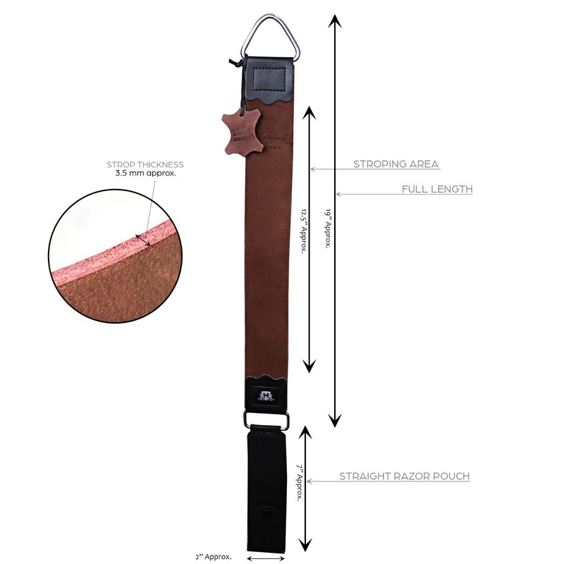 Leather Strop 12.5" x 2" for Sharpening & Honing Knives and Straight Razor gallery