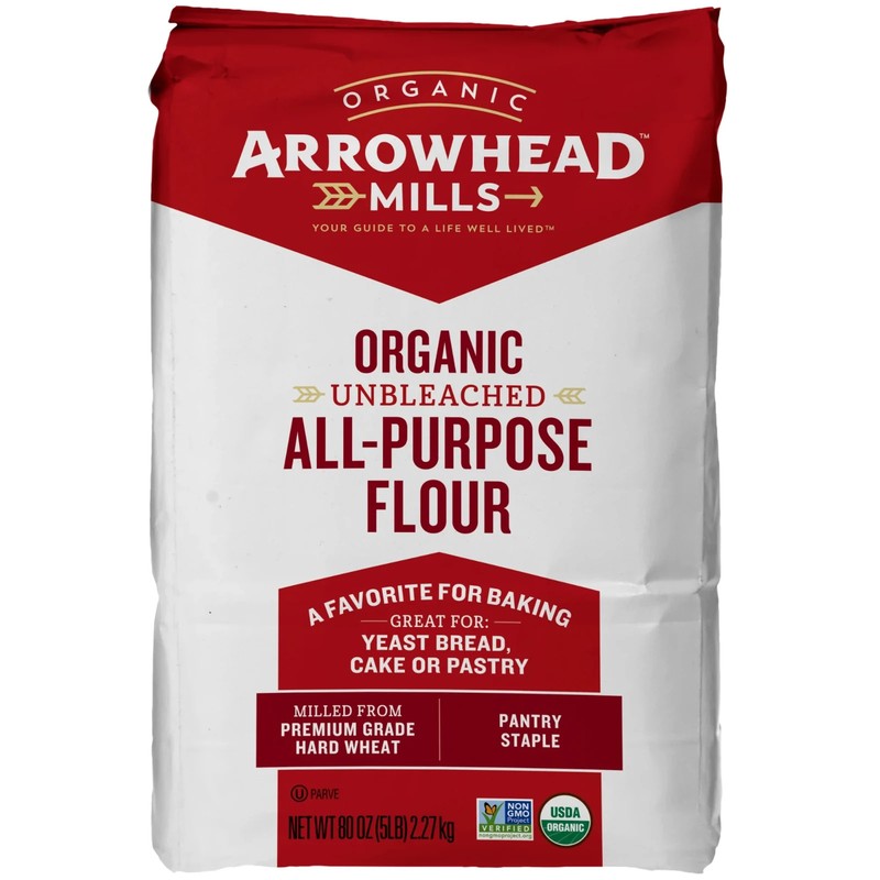 (3 pack) Arrowhead Mills Unbleached Organic All Purpose Flour, 5 lb Bag gallery