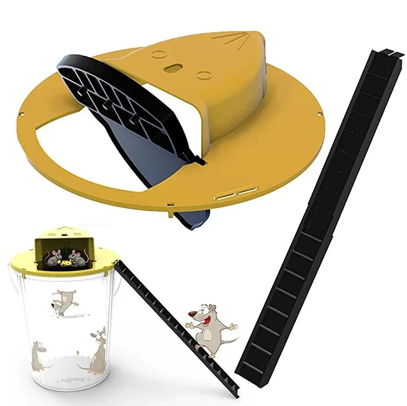 Mouse Rat Trap Flip & Slide Mouse Trap Bucket Catcher Mousetrap Slide Bucket Lid gallery