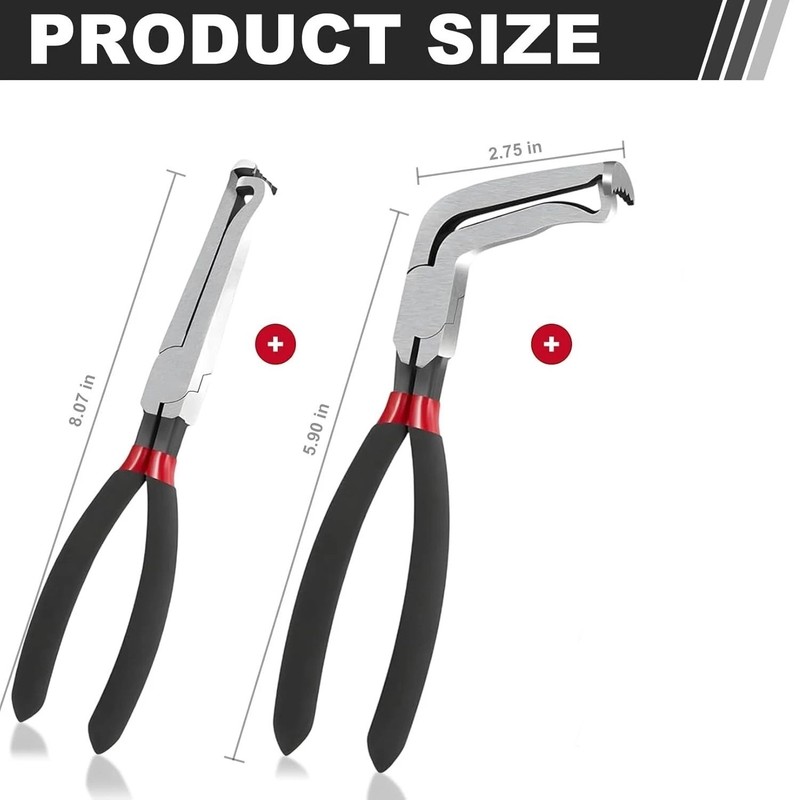 Electrical Disconnect Pliers Kit 2PCS Black GEARZAAR 5 Years Warranty gallery