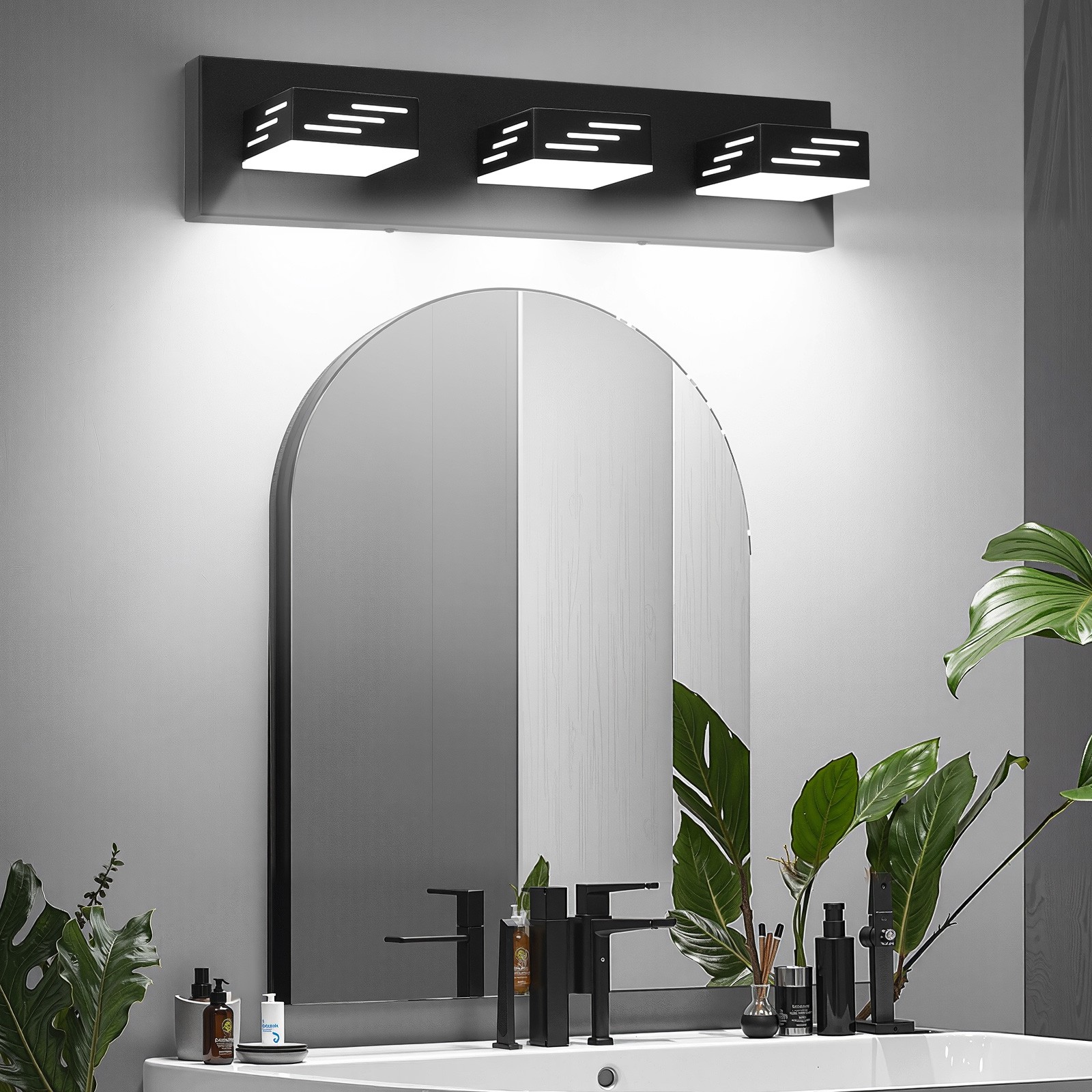 VEVOR 3-Light LED Modern Bathroom Light Fixtures 19.69-Inch Wall Light Fixtures gallery