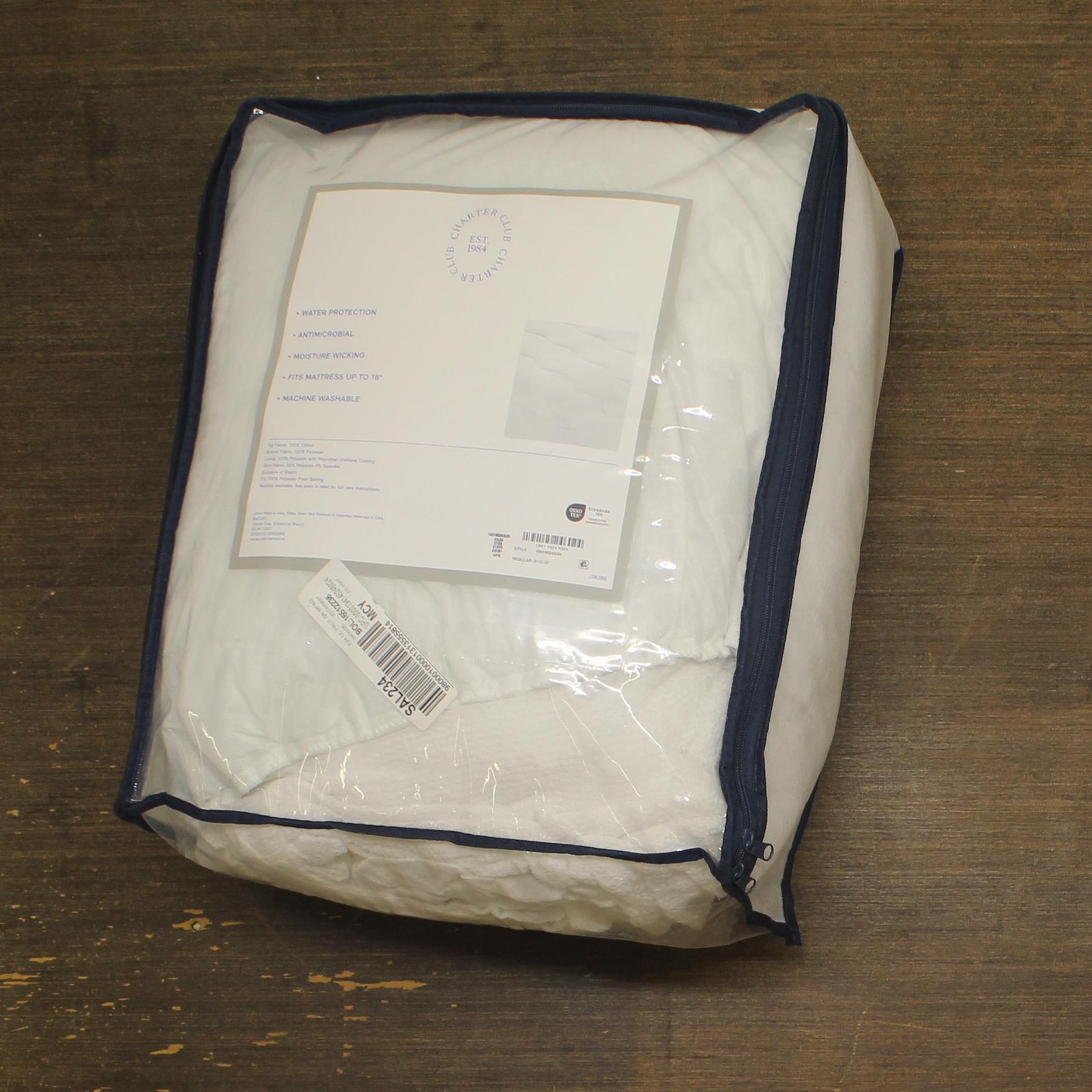 charter Club Continuous Protection Waterproof Mattress Pad LiquiDry White Queen gallery