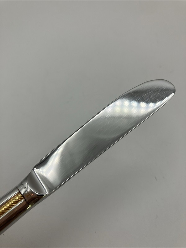 Gorham GOLDEN BROCADE Glossy Stainless Japan Flatware 6 7/8” MASTER BUTTER KNIFE gallery