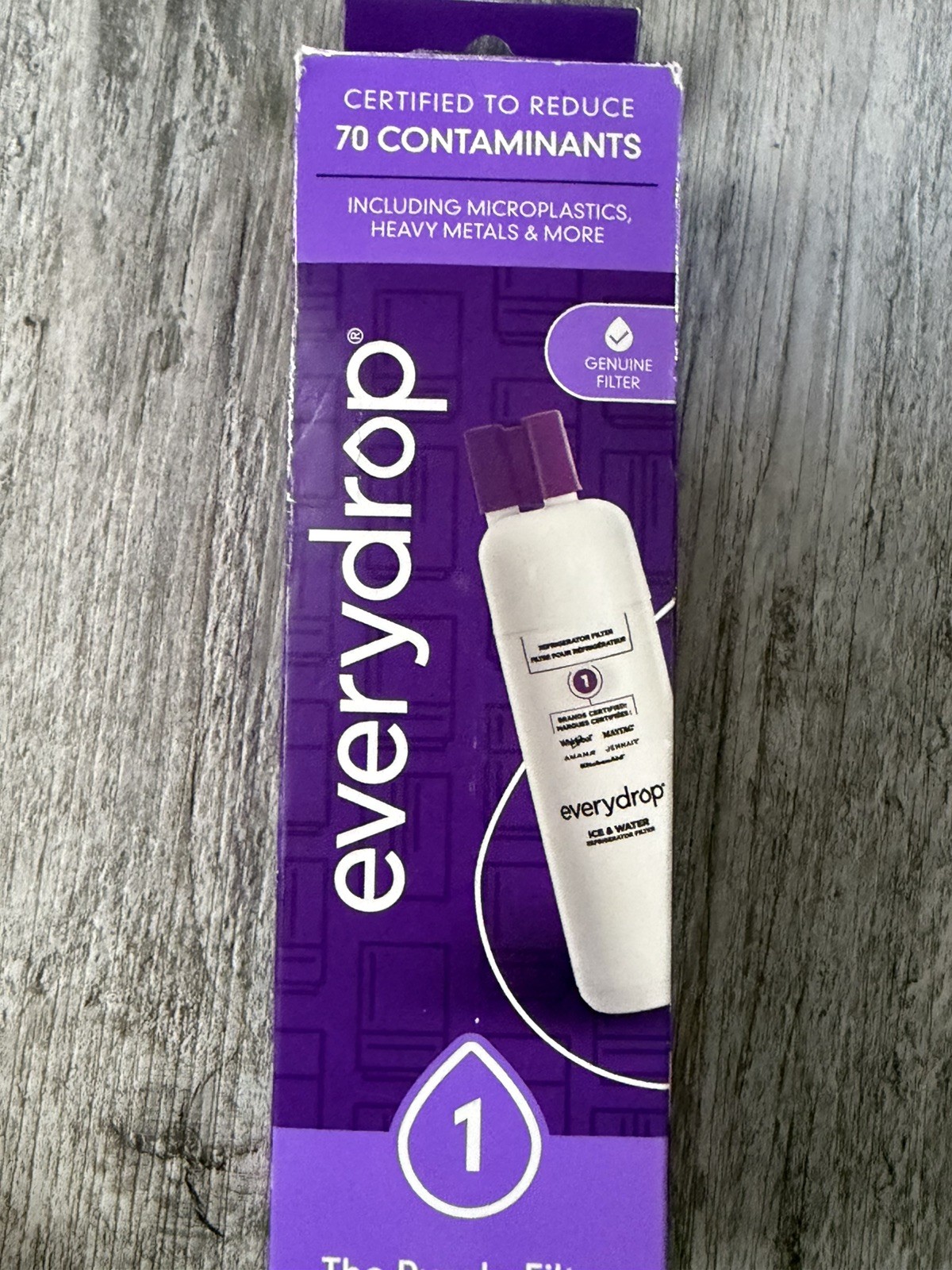 NEW Whirlpool EveryDrop Refrigerator Ice And Water Filter 1 - TORN PACKAGING gallery