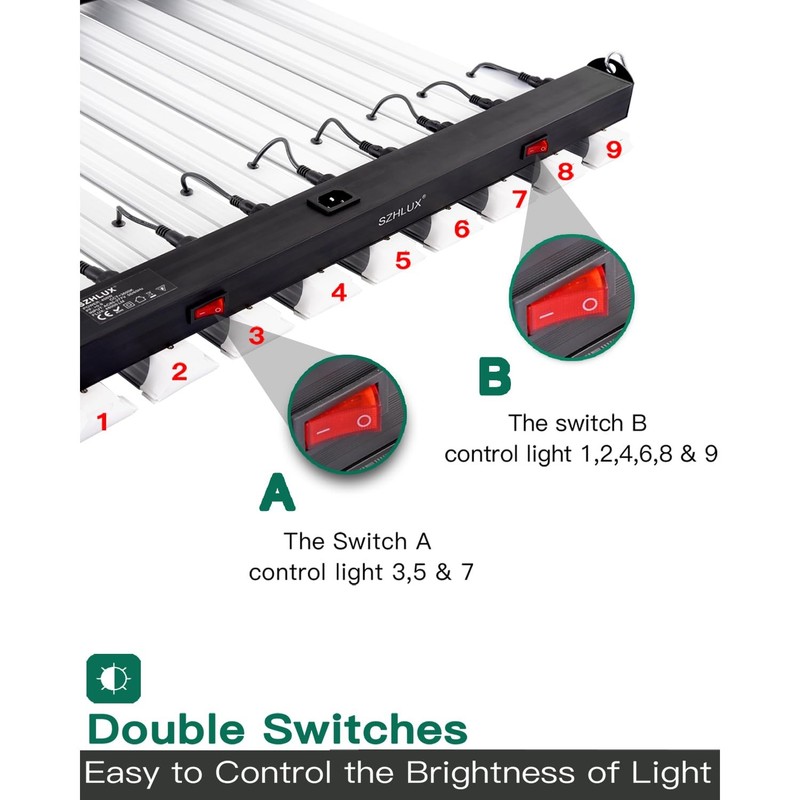 400W LED Grow Light 4×4ft Coverage with Double Switches, Full Spectrum Grow L... gallery