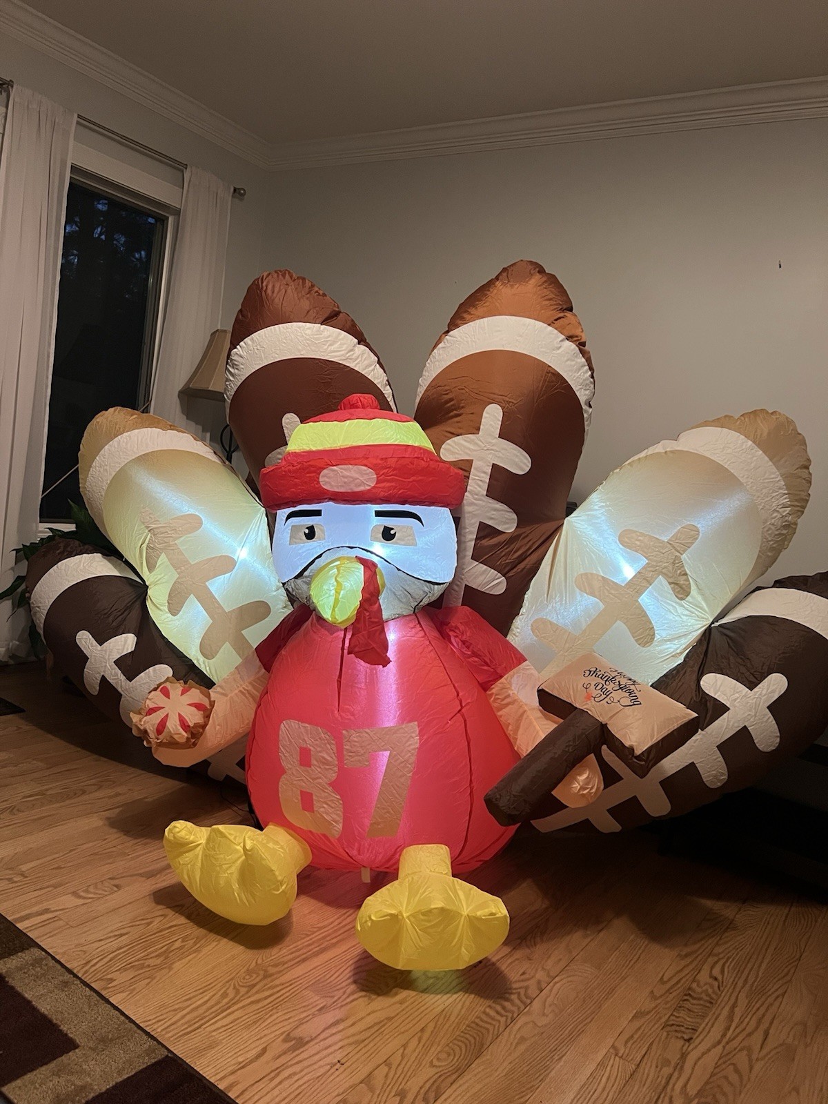 8FT Thanksgiving Inflatable Turkey LED Travis Kelve 87 Swiftie Swag KC Chiefs gallery