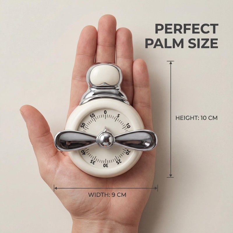 Visual Timer, Cute Magnetic Mechanical Kitchen Timer for Cooking, No Batterie... gallery
