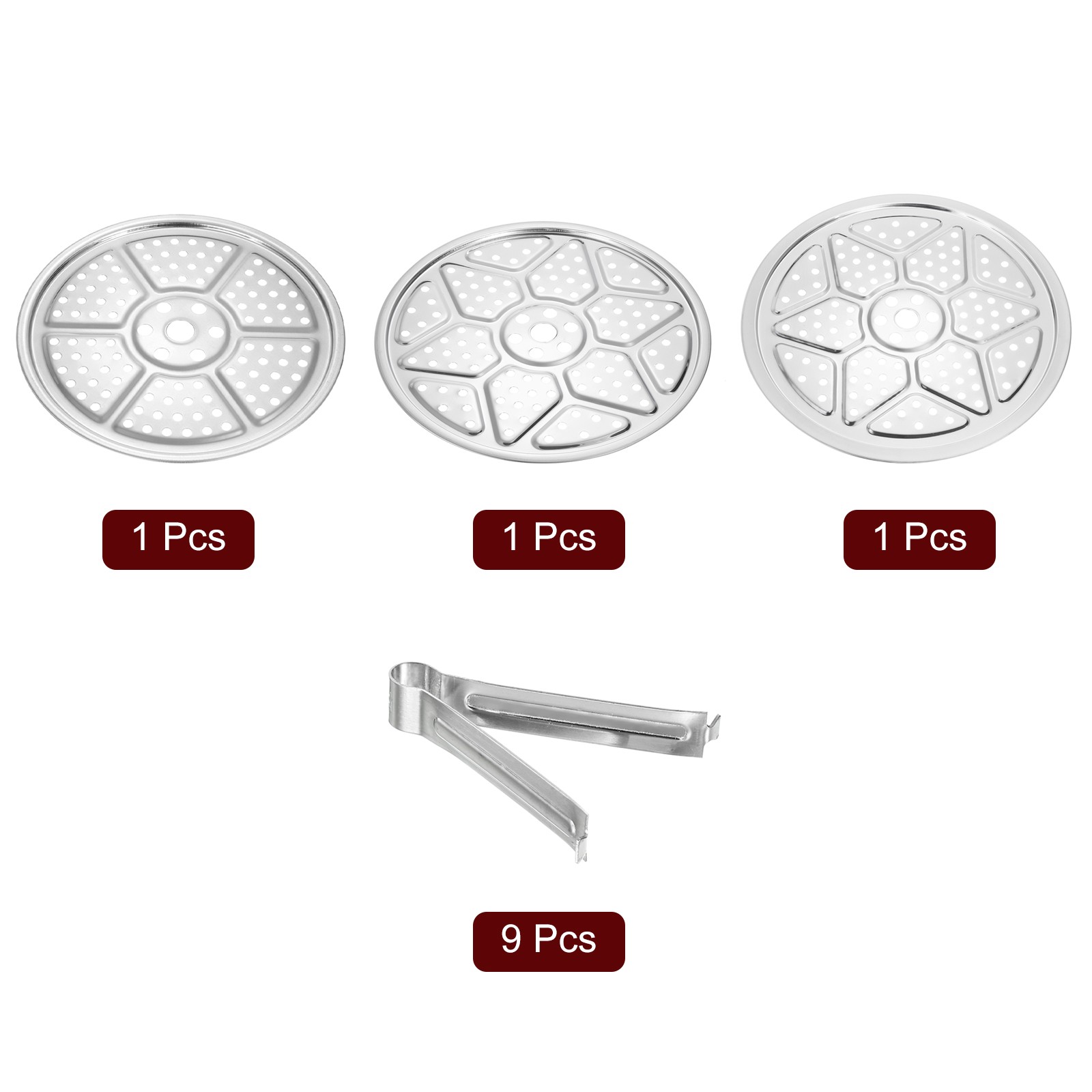 3pcs Stainless Steel Steamer Rack with Stand Insert Stock Pot Steaming Tray gallery