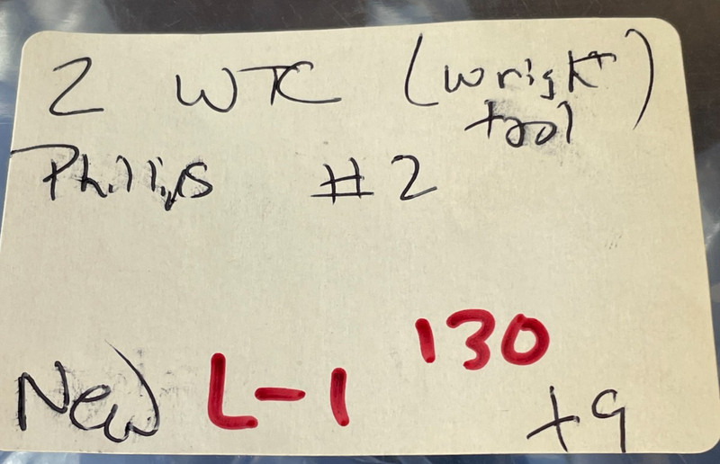 2 Wright Tool Co. WTC 35241 Hand Screwdriver #2 Phillips Cross Tip Set USA gallery
