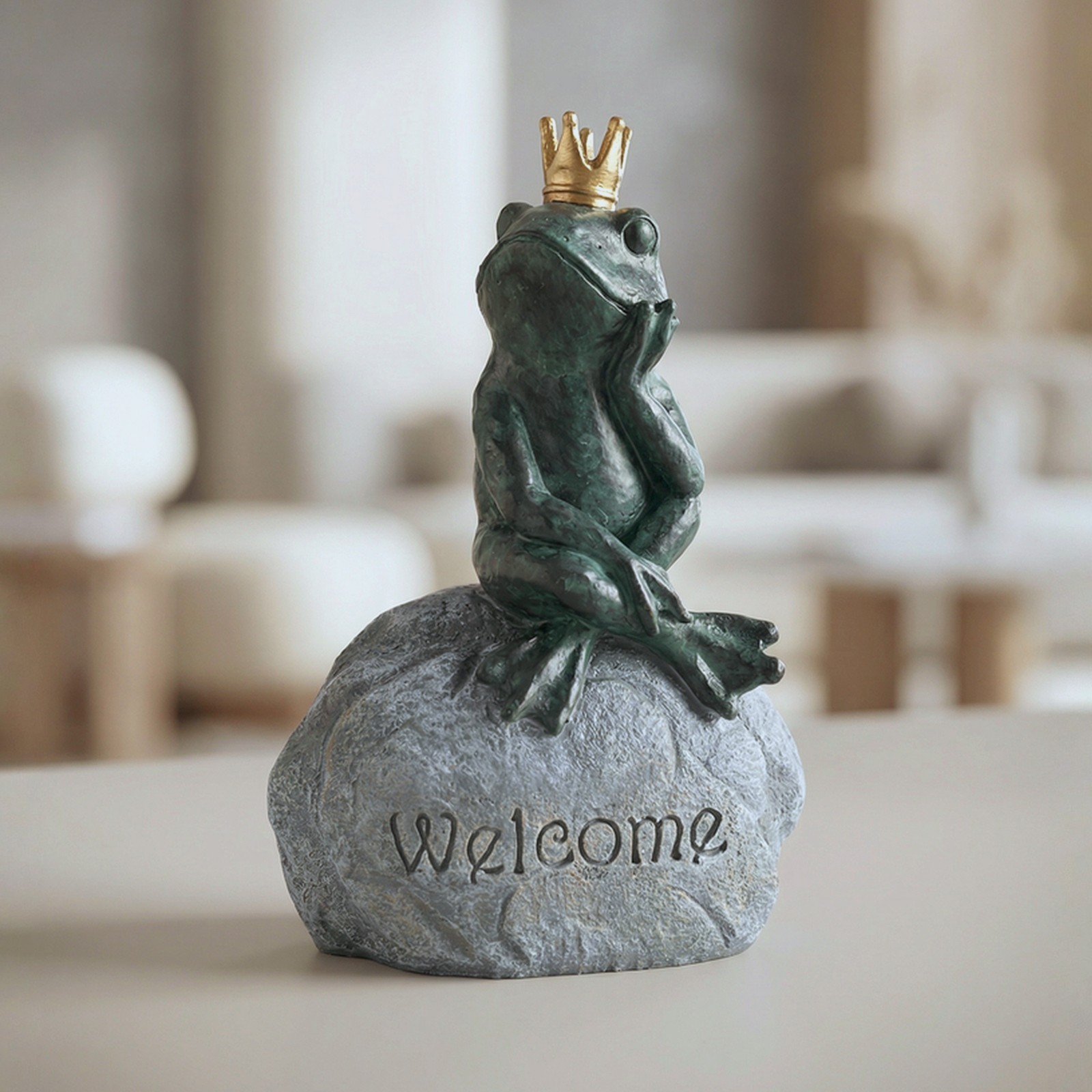 Hi-Line Frog Prince Welcome Garden Statue gallery