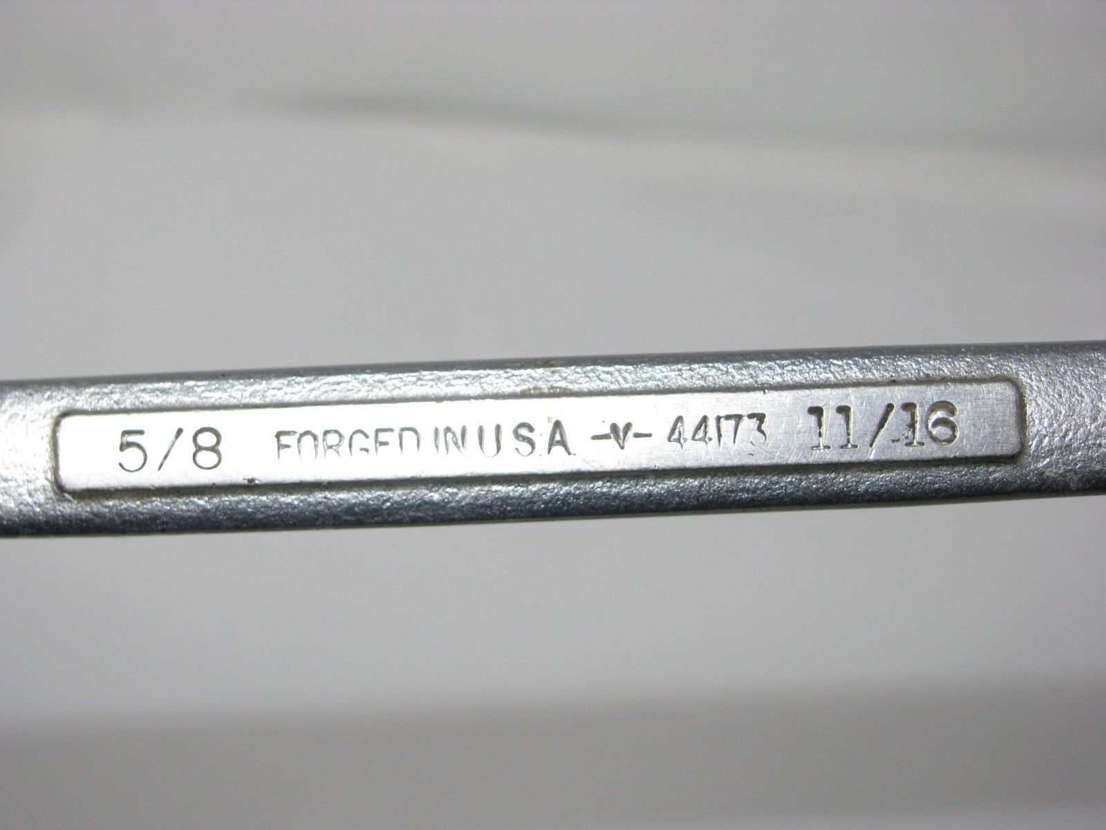 Craftsman 5/8" x 11/16" Open End Flare Nut Wrench 44173 - Marked -V- 1970's gallery