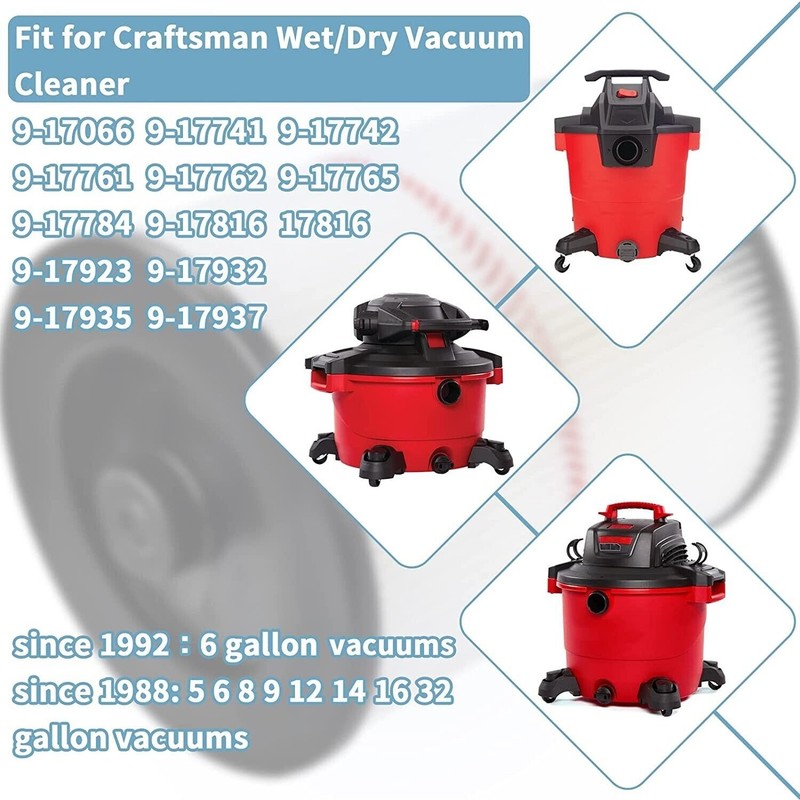Replacement Shop Vac Filter for Sears Craftsman 5+ 6 8 12 16 gallon Wet Dry Vac gallery