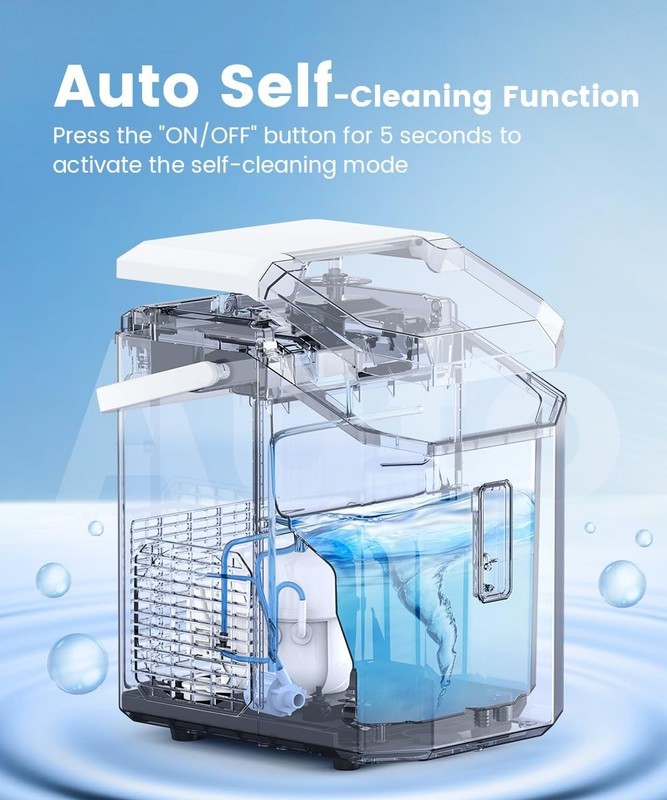 Countertop Ice Maker Machine with Handle, 34LBS/24H gallery