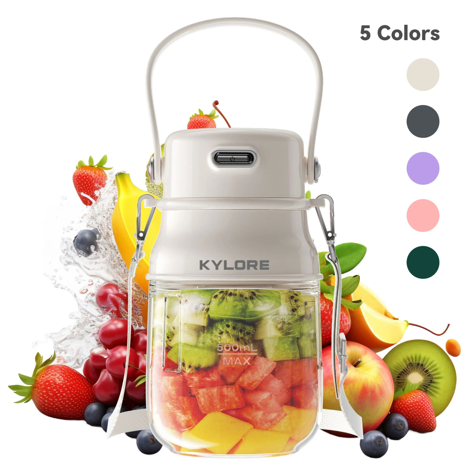 Portable Personal Blender for Shakes and Smoothies 27oz Cup and Lid Type-C gallery