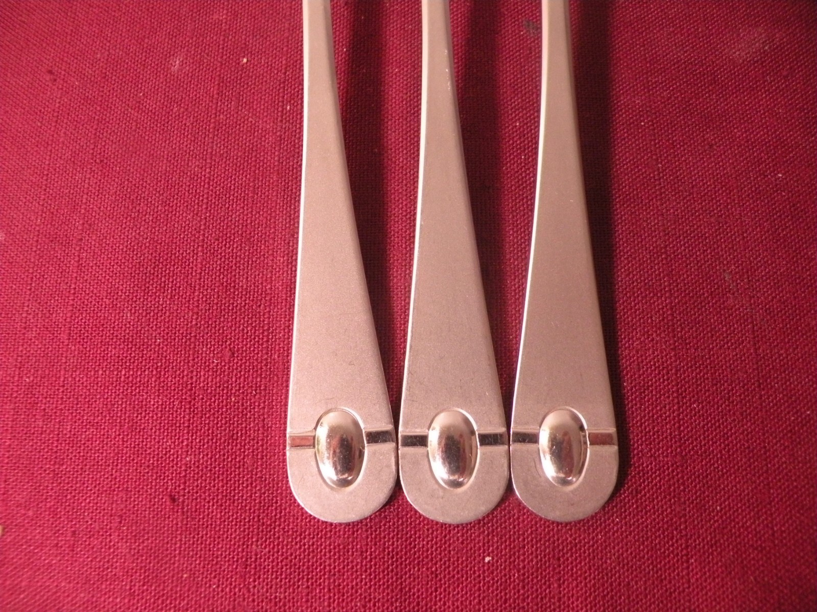 3 Dinner Forks Oneida SATIN JUPITER Glossy Accent Stainless Steel 7 3/4" B gallery