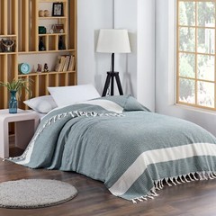 Twin Size 63×90″ Aegean Blanket – Soft & Breathable 100% Turkish Muslin – 6 Co