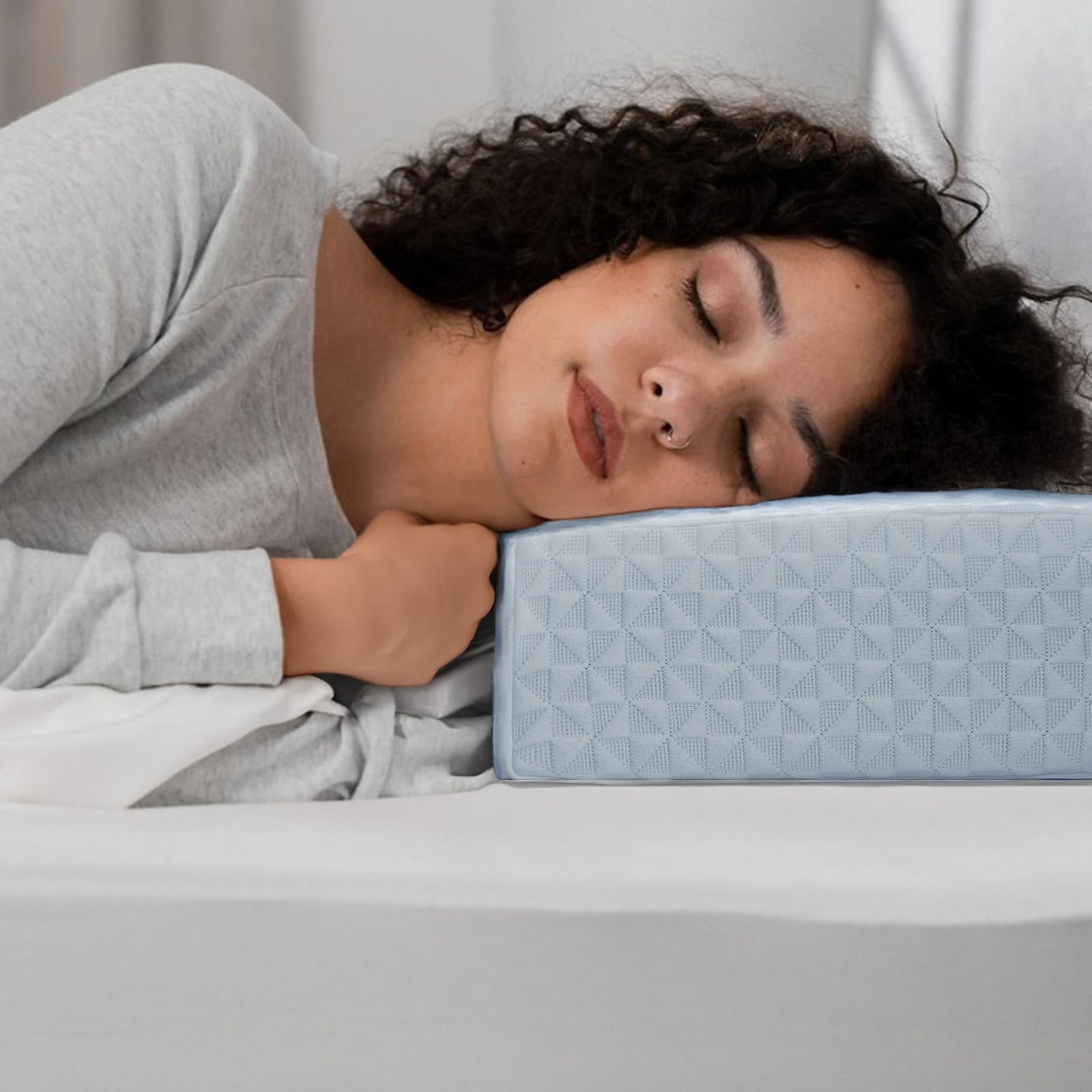 COLDHUNTER Cube Pillow Pro for Side Sleepers Memory Foam Bed Pillow Soft Pill... gallery