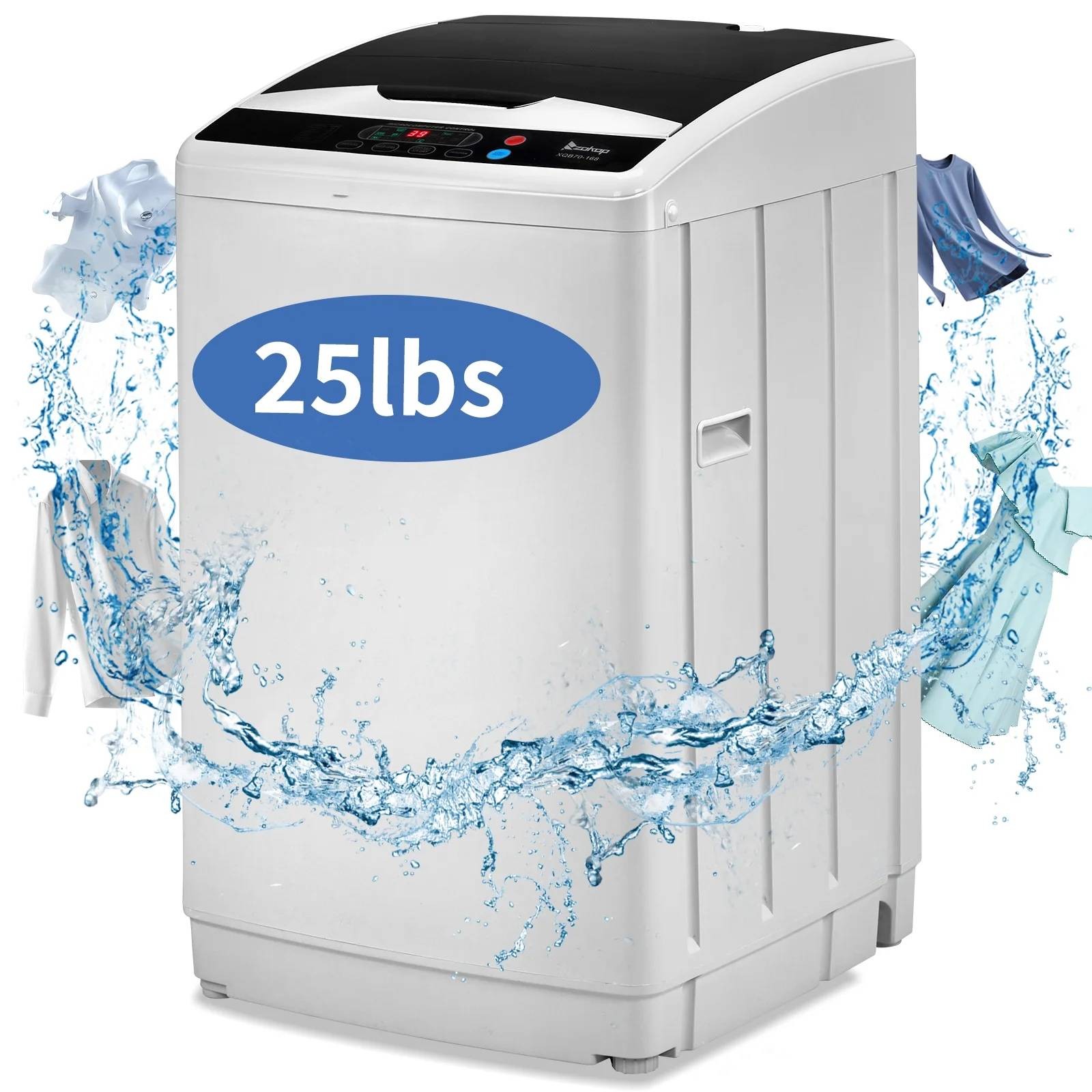 25LBS Portable Washing Machine, 2.3cu.ft Full-Automatic Electric Laundry Machine gallery