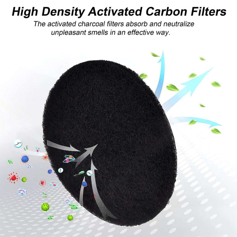 6/12Pack Compost Bin Charcoal Filters Round Compost Bucket 6.7 inches 10mm thick gallery