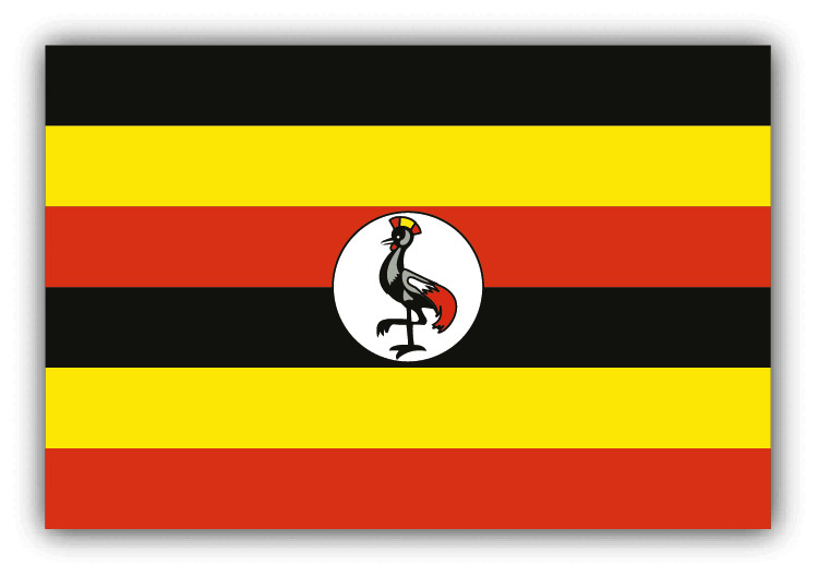 Uganda Flag Car Bumper Sticker Decal gallery