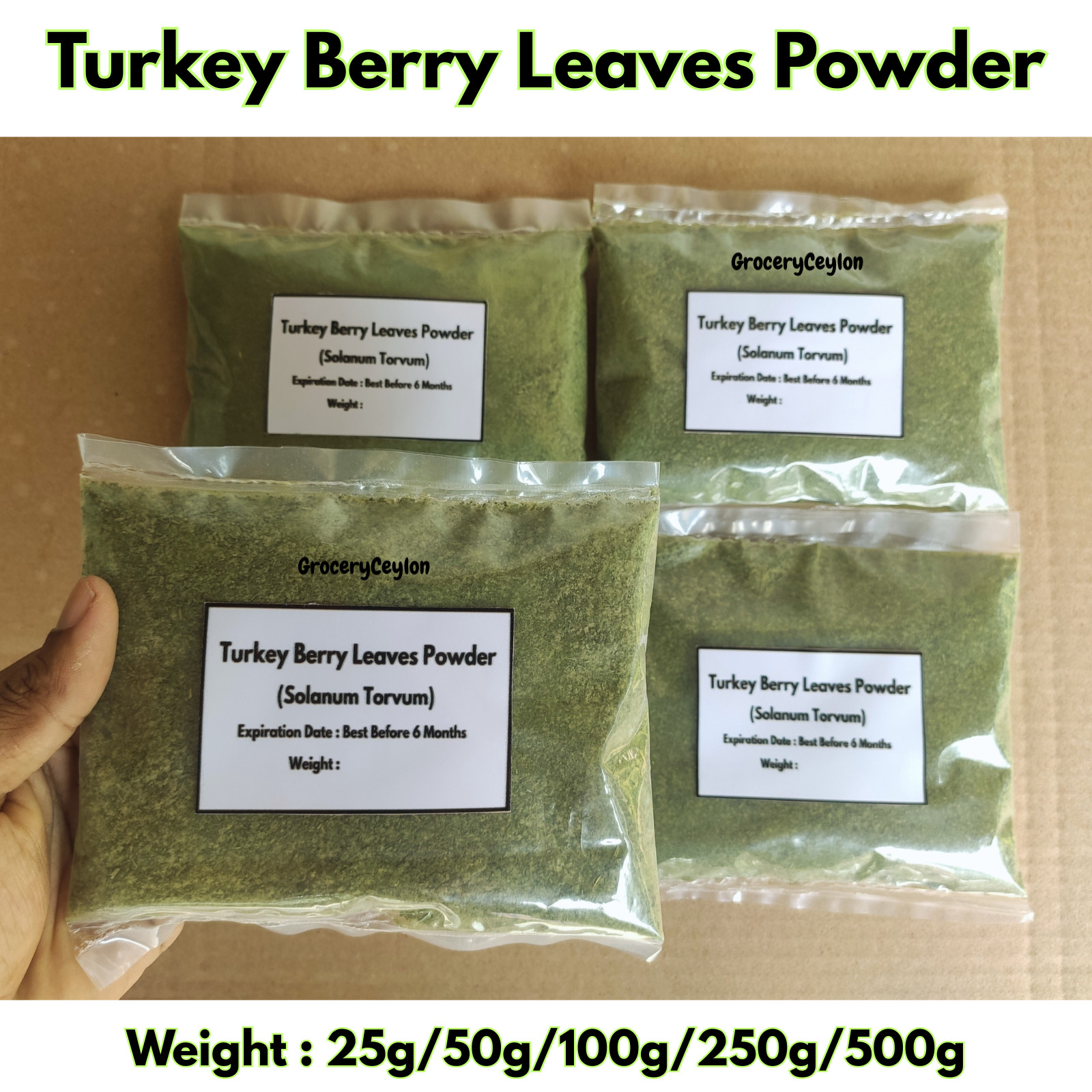 Dried Organic Turkey Berry Leaves Powder Solanum Torvum Pure Leaf Powder gallery