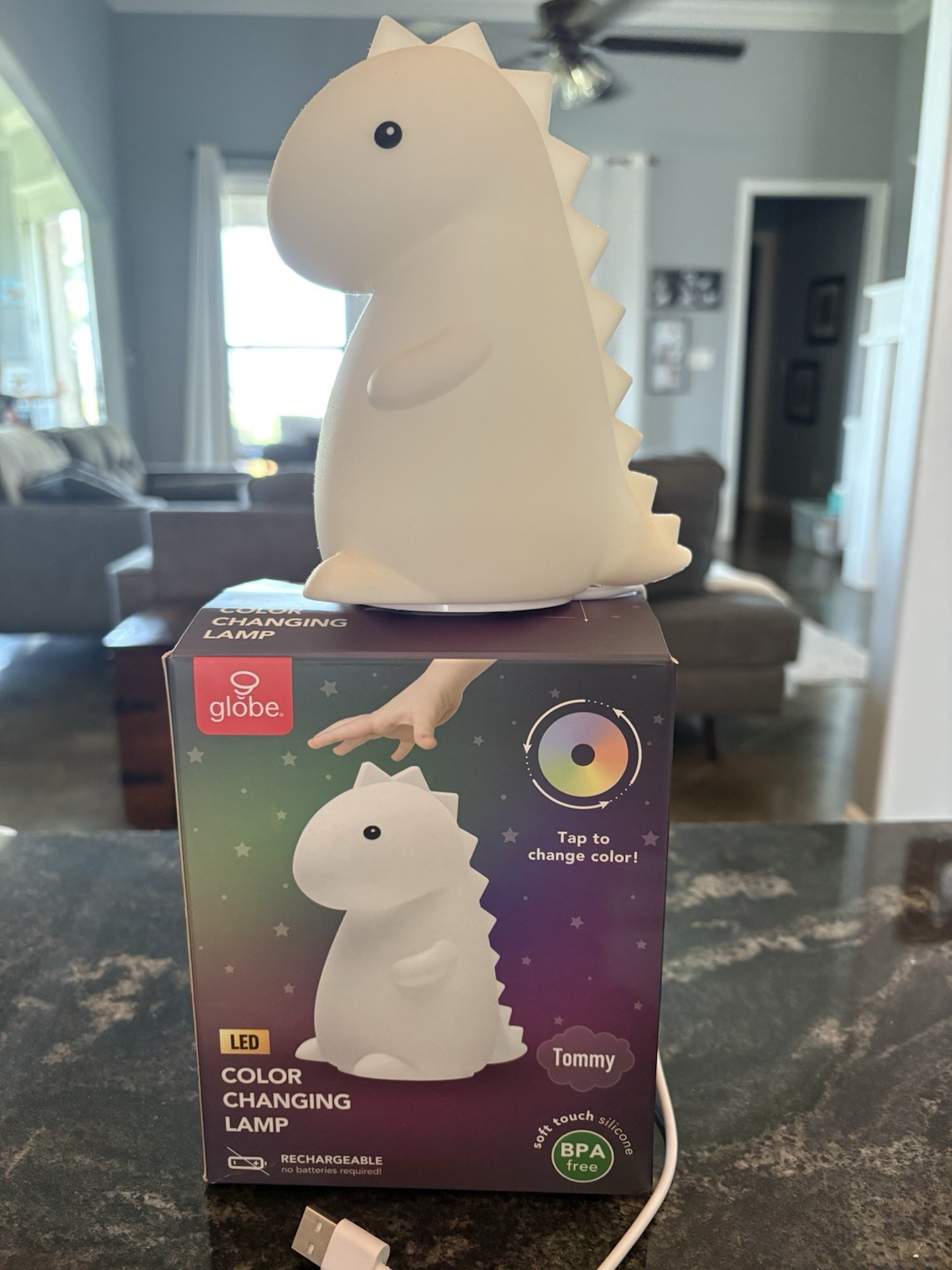 Dinosaur Color Changing Lamp LED Rechargeable Soft Touch Silicone Lamp gallery