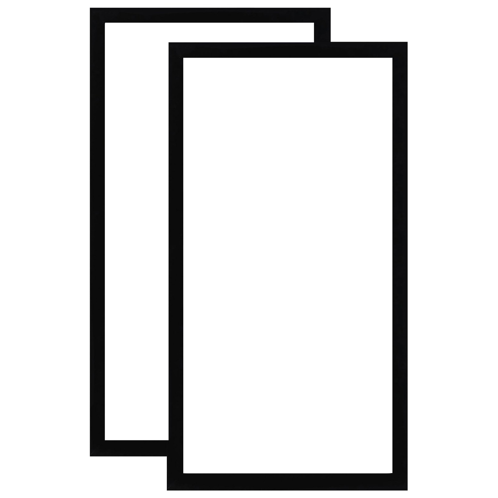 2 Pcs 11x22 Newspaper Frame with Polished Plexiglass, Modern Wall Frame, Black gallery