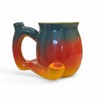 Green Red Yellow Mug w/ Pipe Handle | 13oz Coffee Cup | New gallery