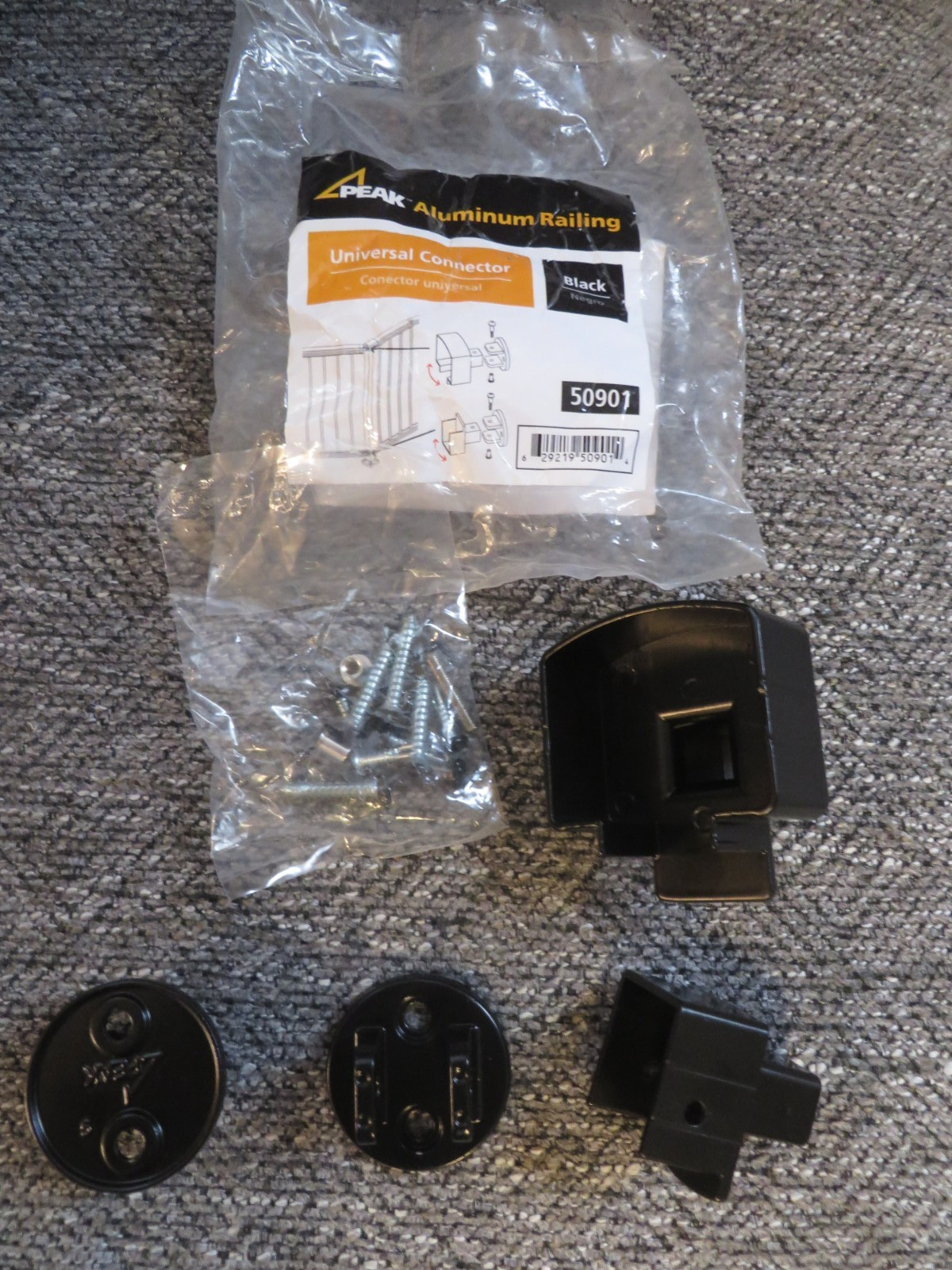 Peak Universal Connector Rail Kit Aluminum, Black, 50901 gallery