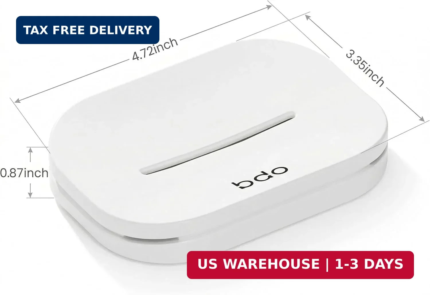 Rectangular Soap Dish with Drain, Double Layer Design, Quick Draining Soap Holde gallery