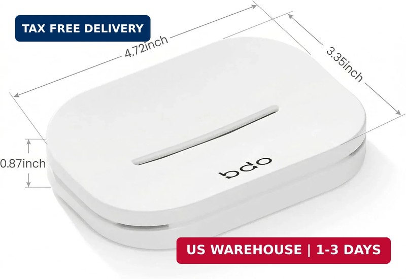 Rectangular Soap Dish with Drain, Double Layer Design, Quick Draining Soap Holde gallery