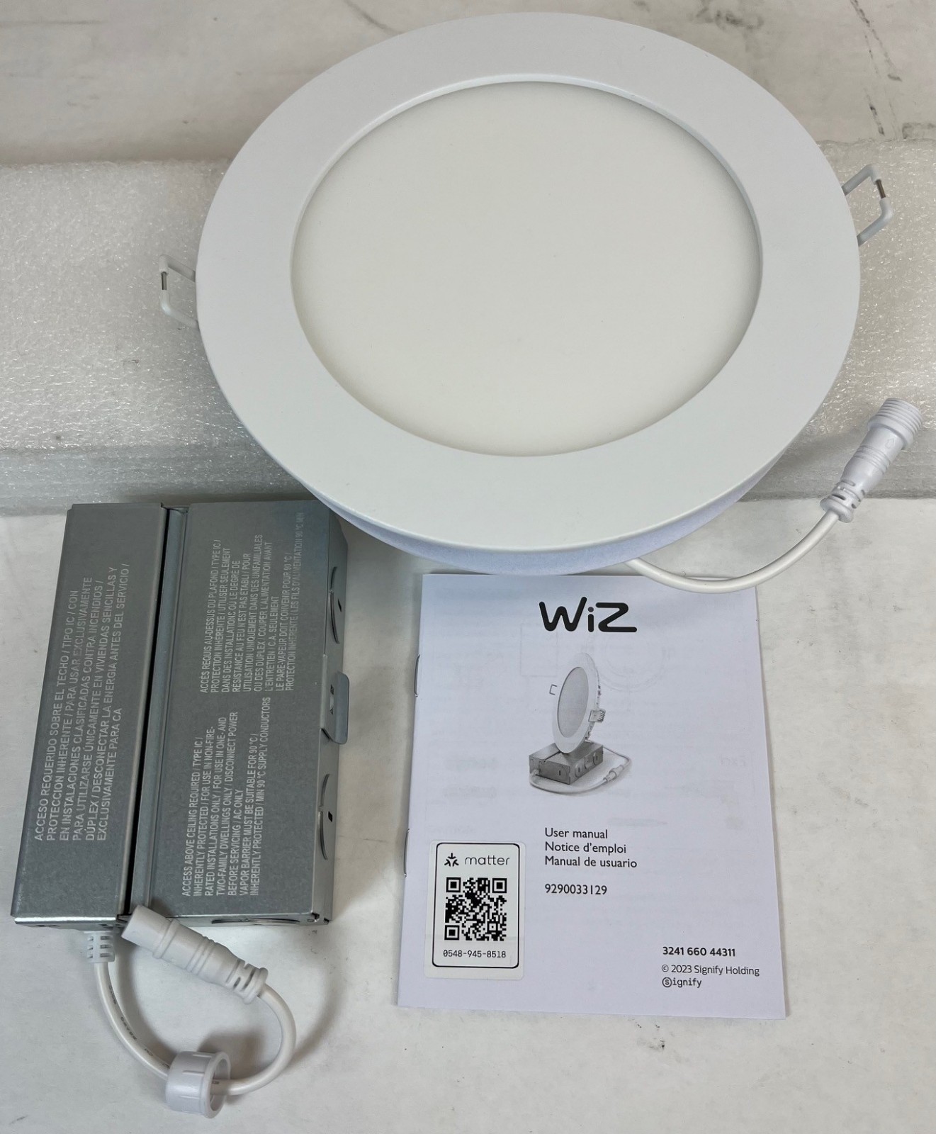 WiZ 6 inch Recessed Smart Downlight LED Color Changing Canless/Slim -FREE S/H gallery