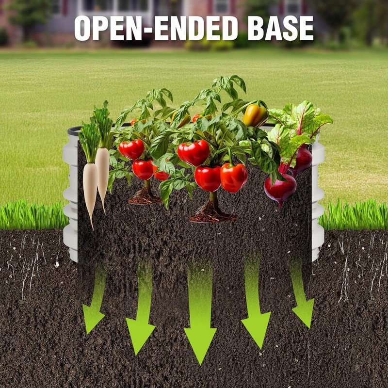 WORKPRO 3PCS 2x2x1FT Galvanized Garden Beds, Rust-Proof, Easy to Assemble, White gallery