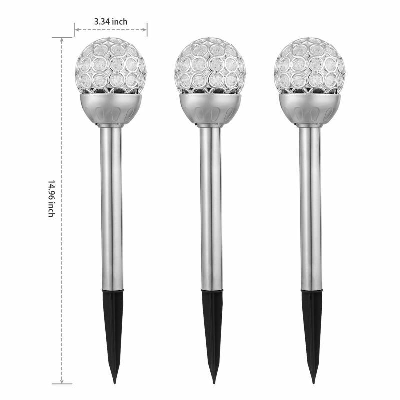 3/6/9 Pack Outdoor Solar Lights IP44 Waterproof Ball RGB Light Garden Decor Lamp gallery