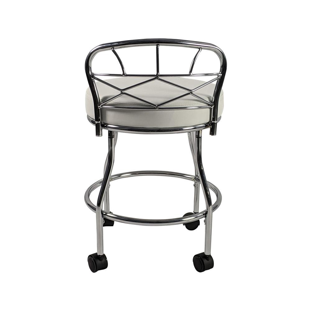 Diana X-Back Vanity Stool with Casters - Chrome gallery