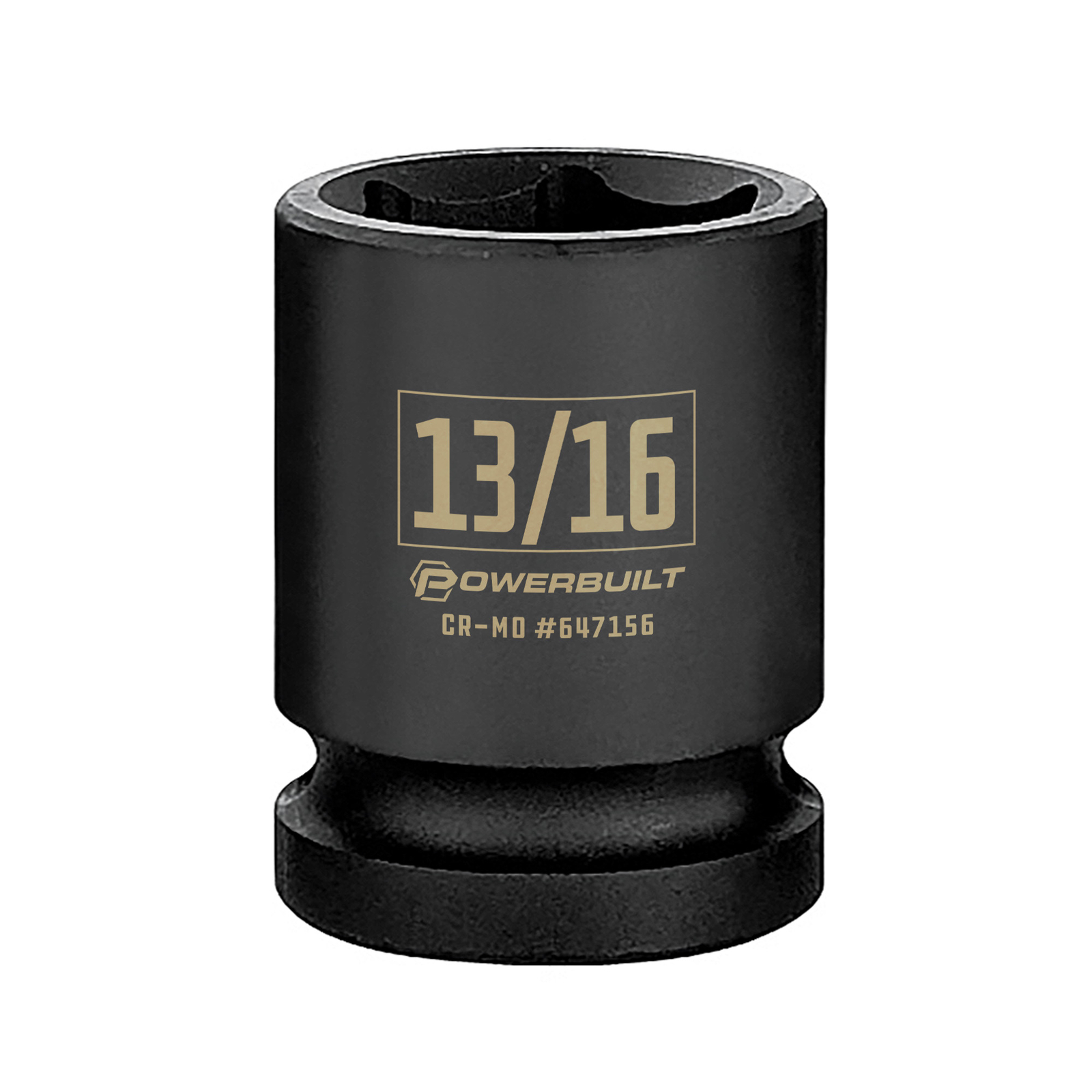 Powerbuilt 1/2 Inch Drive x 13/16 Inch 6 Point Impact Socket - 647156 gallery