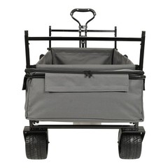Lightweight Folding Wagon with 7″ PP+PVC Wheels, 600D Fabric, Net, Great for