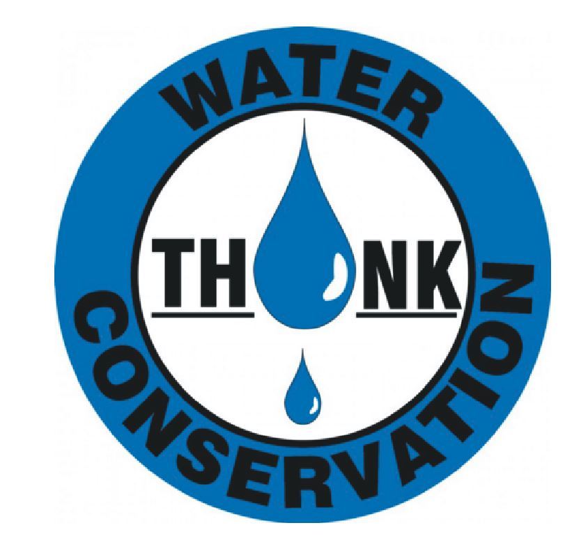 Think Water Conservation Hard Hat Decal Hardhat Sticker Helmet Label H167
