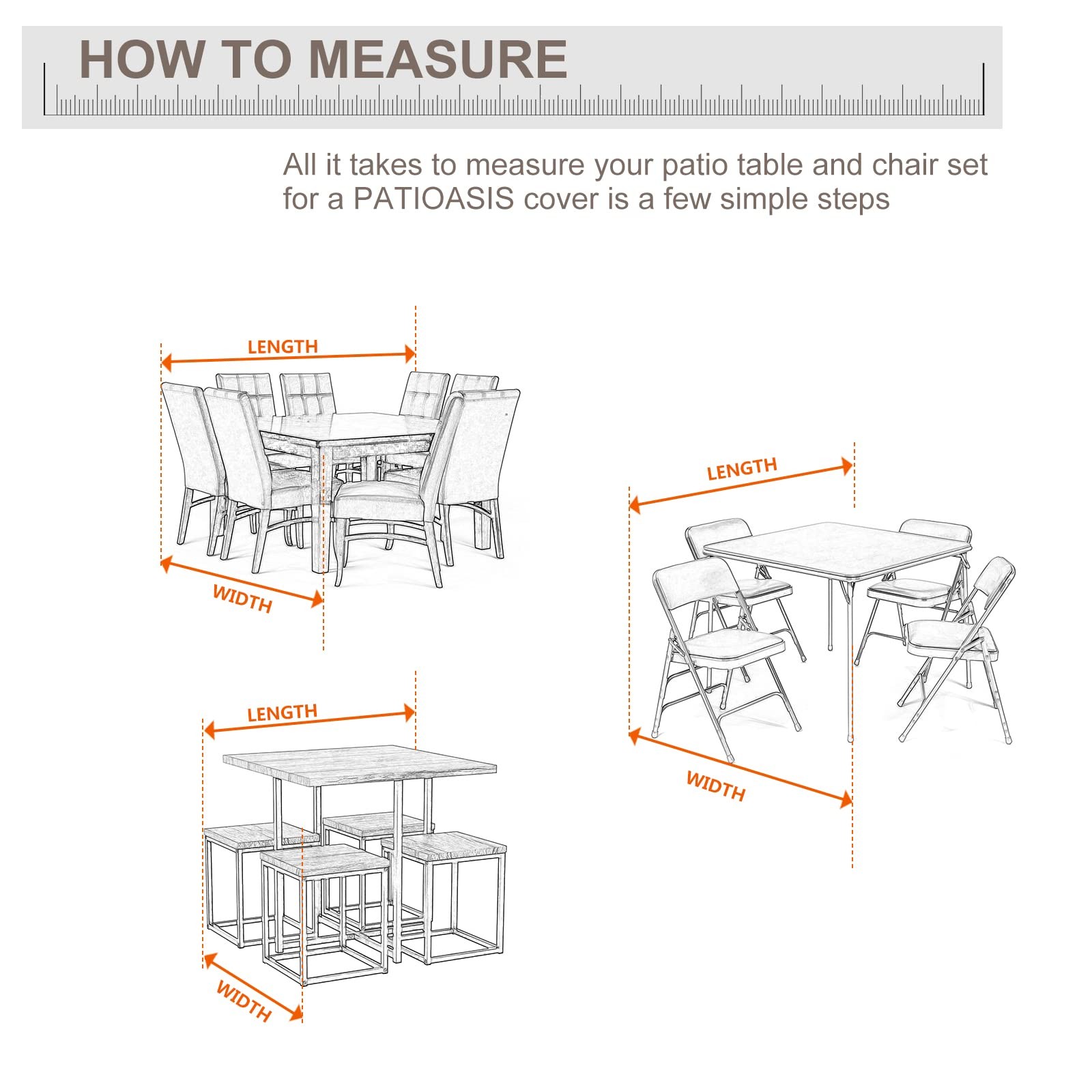 Waterproof Square Patio Table & Chair Cover 48"L x 48"W x 29"H 600D Heavy Duty gallery