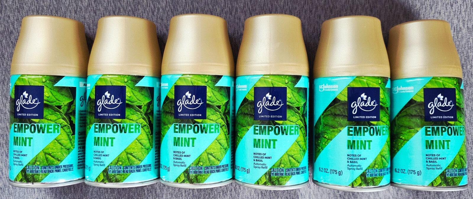 6 Glade Automatic Spray RefillS, Air Freshener, Empower Mint 6.2 Oz Limited gallery