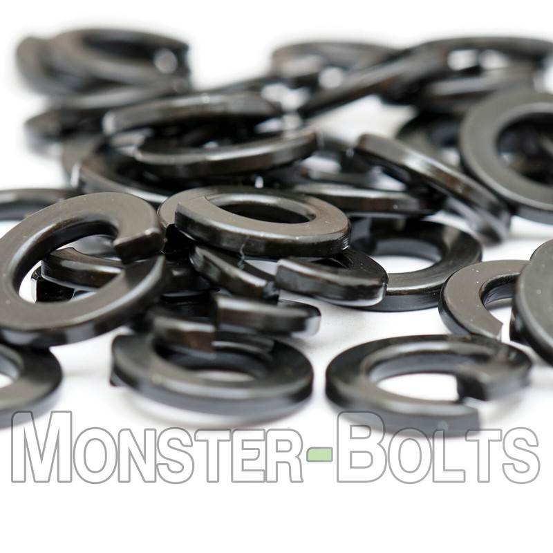 Medium Split Lock Washers, Steel w/ Black Oxide, #2 #4 #6 #8 #10 1/4" 5/16" US gallery
