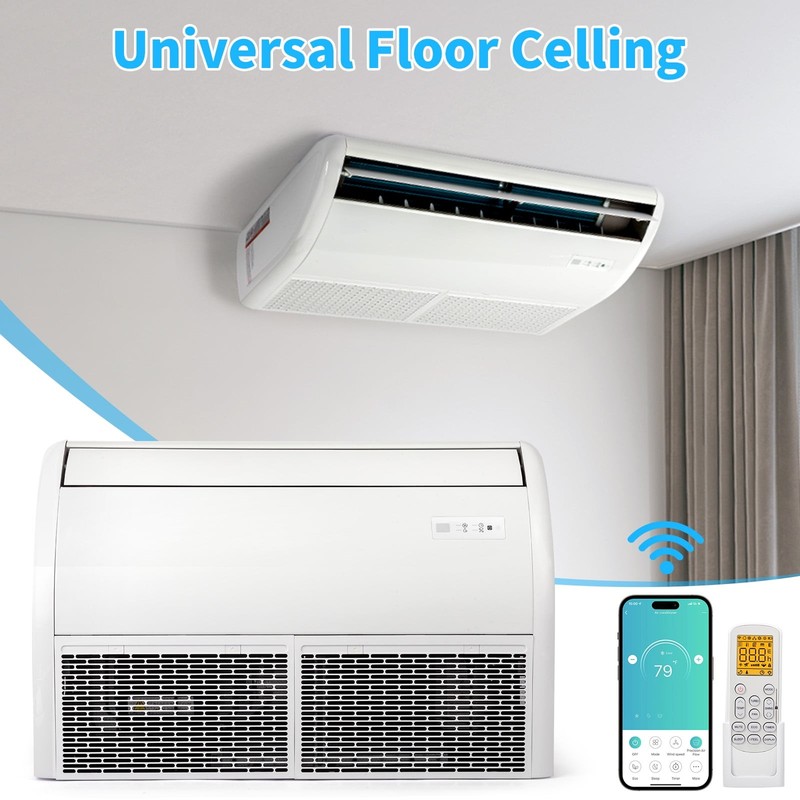 2 TON Ductless Mini Split Air Conditioner, Heat Pump CEILING FLOOR, 22200 BTU gallery