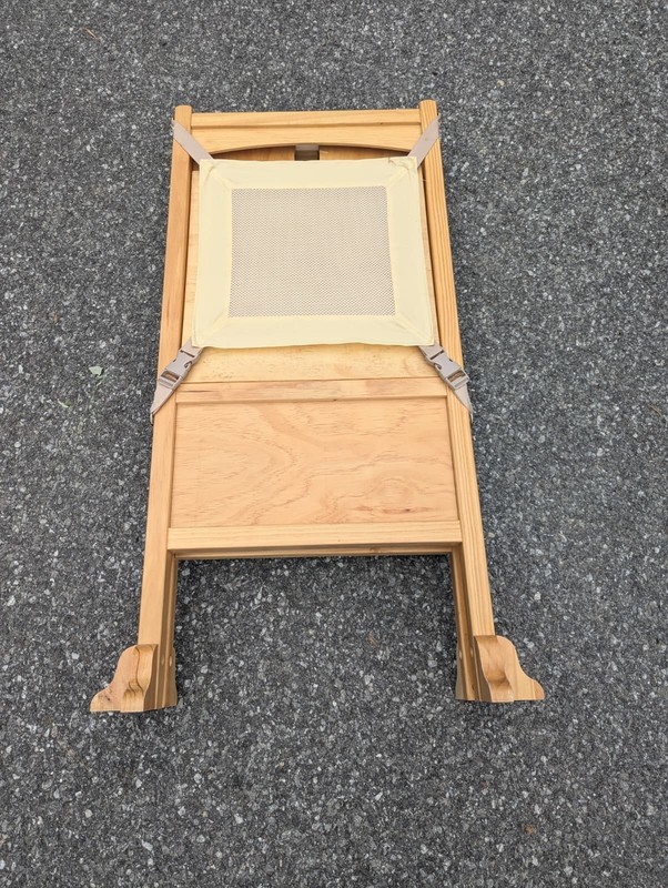 Foldable Kitchen Step Stool Natural Solid Wood - Excellent Condition gallery