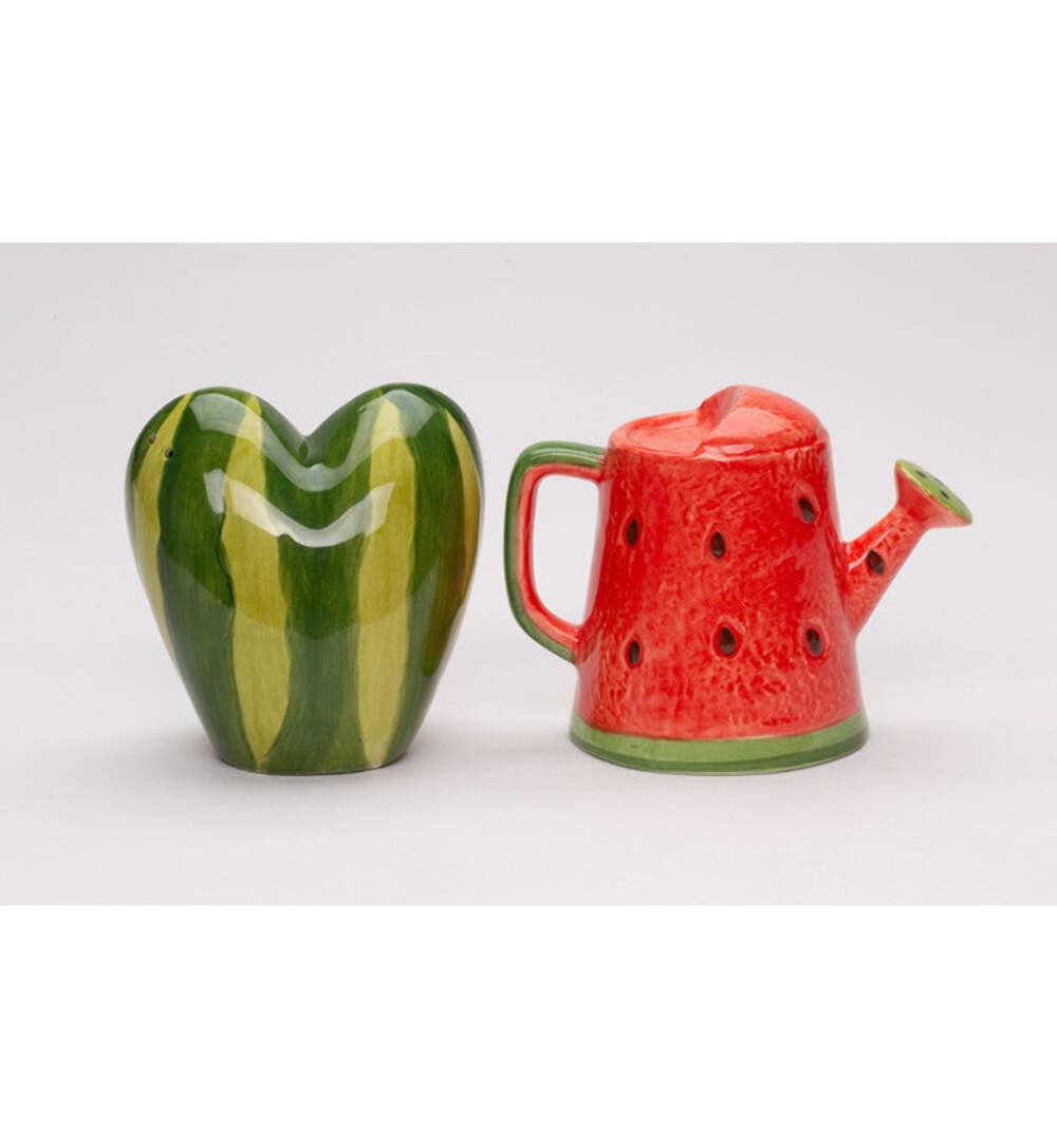 Ceramic Watermelon Heart and Water can Salt and Pepper Shakers, Kitchen Summer D gallery