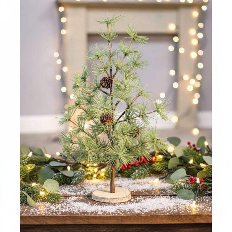 Primitive Rustic Christmas 15" Icy Pine Tree gallery