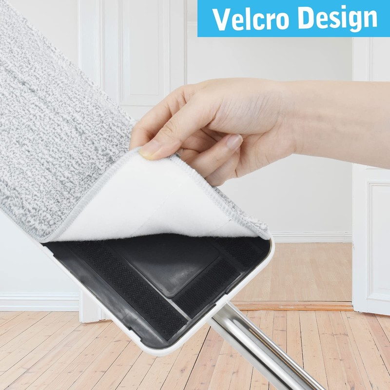 Flat Mop Pads, Mop Replacement Pads, Microfiber Mop Pads, Machine Washable Pa... gallery