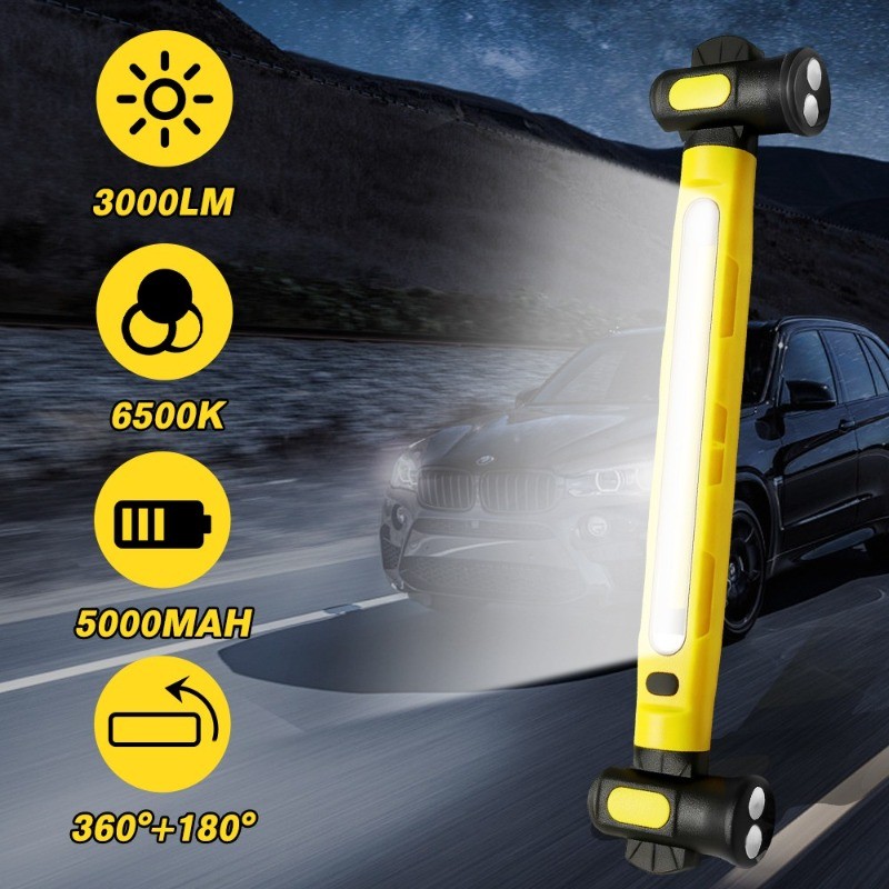2Pack Under Hood Work Light Bar,6000mAh LED Magnetic Light Bar with Hooks gallery