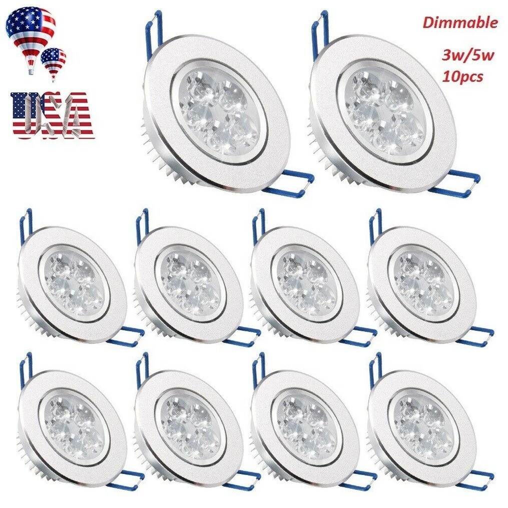 4/10pc 3W/5W LED Downlight Dimmable Spot Panel light Recessed Ceiling Lamp 110V gallery