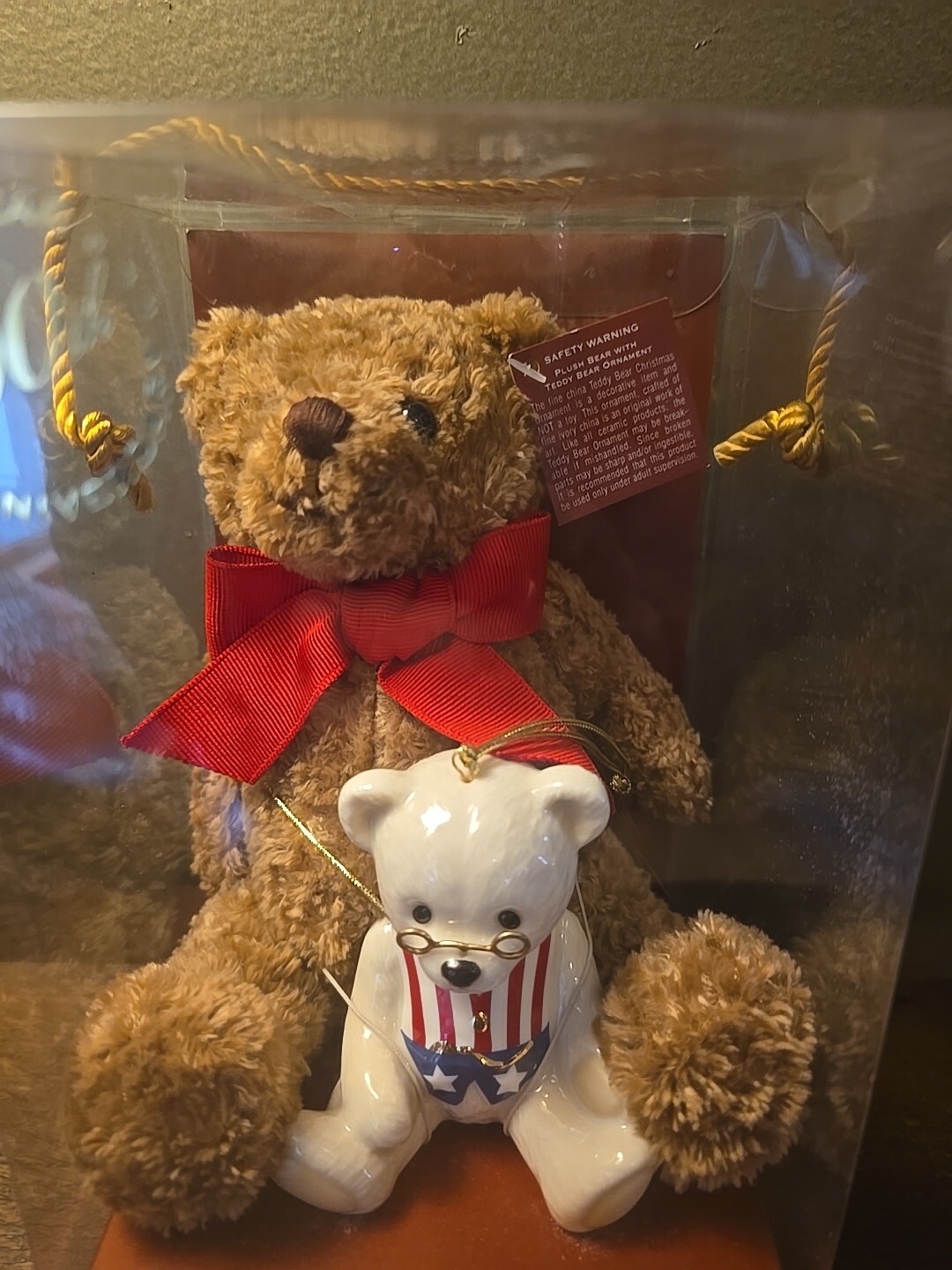 AMERICAN BEARS LENOX TEDDY BEAR 100TH ANNIVERSARY PLUSH & USA ORNAMENT gallery