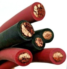 Rubber Flex Battery and Welding Cable Copper 6, 4, 2 Gauge Size By the Foot